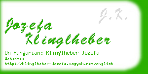 jozefa klinglheber business card